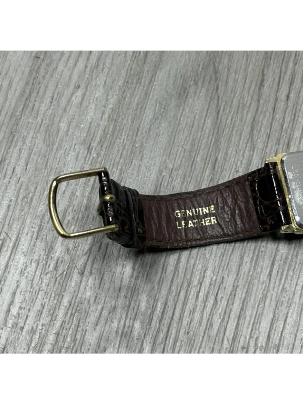 Vintage Bulova Watch Co Men's Watch Black Leather Band - Needs Battery